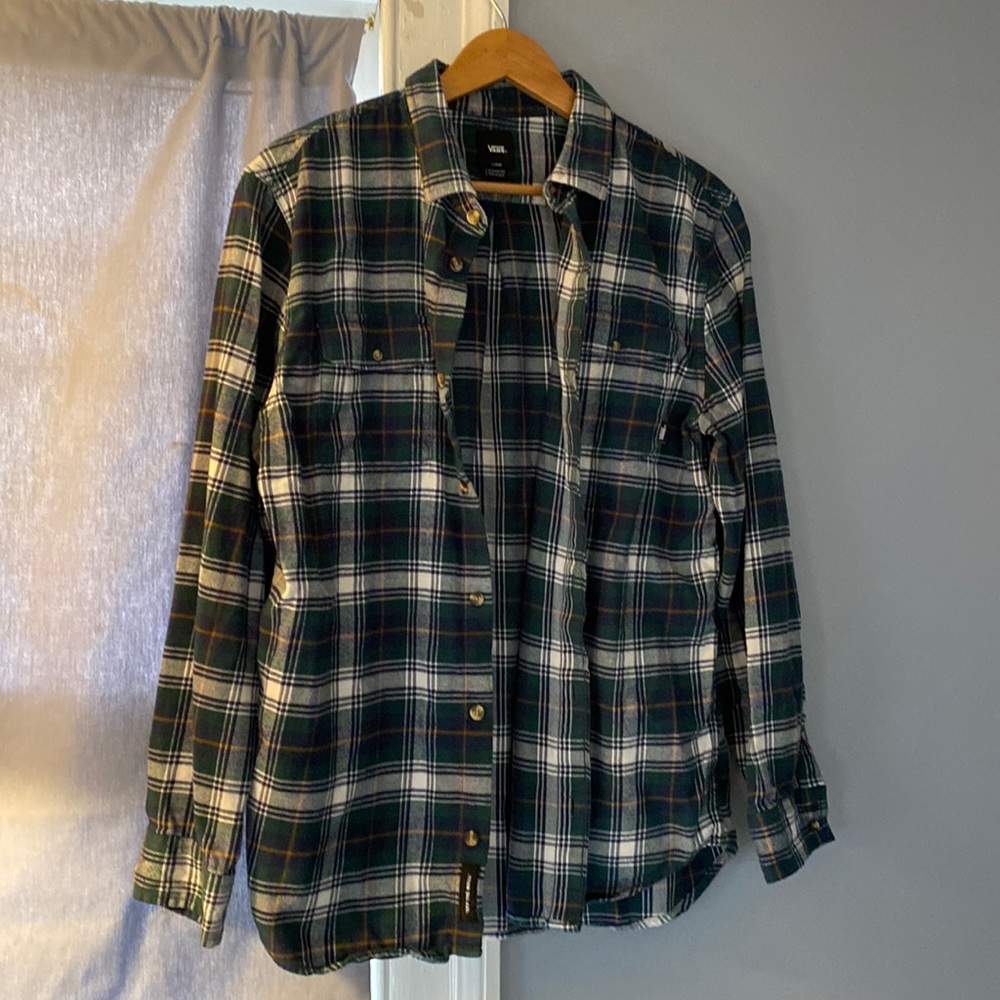 Vans (Large) plaid flannel shirt. Mens